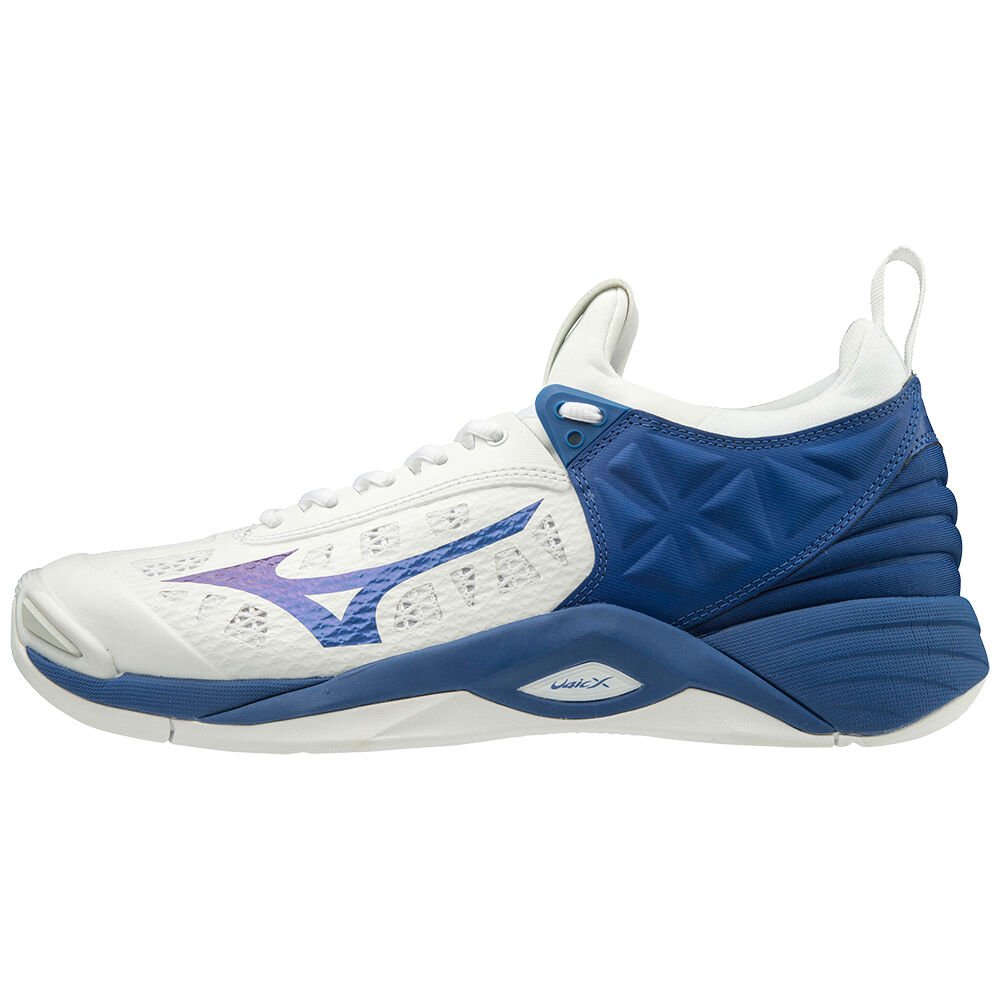 Tenis Para Voleibol Mizuno WAVE MOMENTUM Para Mujer Blancos/Azules 3078594-AV